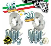 4 DISTANZIALI da 16 + 20 mm 5/120/72,6 + 20 Bulloni x BMW SERIE 1 E81 2 E87 E88