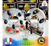 4 DISTANZIALI da 20+20 mm 5X114.3 67.1 + 20 BULLONI NERI PER TUTTE LE MASERATI