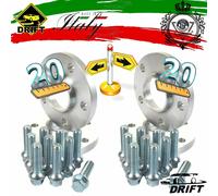 4 DISTANZIALI da 20 + 20 mm 5/120/72,6 + 20 Bulloni x BMW SERIE 1 E81 2 E87 E88