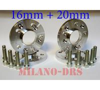 4 DISTANZIALI RUOTA 16+20mm AUDI A5 / S5 / RS5 + BULLONI ANTIFURTO