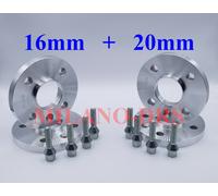 4 DISTANZIALI RUOTA 16+20mm DACIA LOGAN-SANDERO-LODGY-DOKKER + BULLONI ANTIFURTO