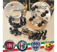 4 DISTANZIALI 20+20mm CON BULLONI NERI PER FIAT LANCIA ALFA ROMEO 4X98 58,1