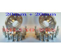 4 DISTANZIALI RUOTA 20+20mm RENAULT LAGUNA III + BULLONI + KIT ANTIFURTO