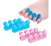 4 distanziatori per dita dei piedi, separatori in gel per smalto, piastre e correttori per pedicure, manicure, nail art, dita sovrapposte, alluce valgo, dita a martello, sollievo dal dolore al piede