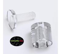 4 distanziatori trasparenti effetto vetro, acrilico, plastica, montaggio a parete, cartelli e pannelli espositivi, 19 mm x 19 mm