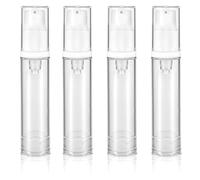 4 distributori vuoti airless, bottiglia di pompa, piccolo vuoto, da viaggio, dispenser portatile, 10 ml, contenitore cosmetico, bottiglie da viaggio per il riempimento, bottiglia spray in plastica