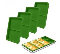 4 divisori in silicone, 23 x 14 cm, riutilizzabili, in silicone, accessori per liofilizzatore ForHarvest Right (verde, 4 pezzi)