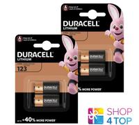 4 Duracell Cr123 Batterie Al Litio 3V Dl123A 123A Scadenza 2032 NUOVE