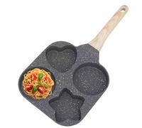 4 Egg Frying Pan - Aluminum Alloy Non-Stick Frying Pan | Small Breakfast Pans, 18 cm, Granite Coating, Mold Multifunctional for Pancakes, Panini and Omelets