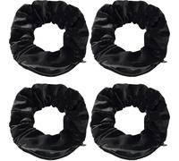4 Elastici per Capelli con Cerniera Elastici neri con scomparto nascosto per gioielli, piccoli oggetti di valore, nascondiglio segreto per viaggi, vita quotidiana e casa. Bustina per elastici da donna