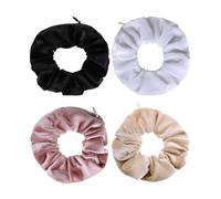 4 elastici per capelli, con chiusura a strappo, nascondiglio per denaro, gadget da viaggio per donne, possono contenere oggetti di valore, scomparto segreto per scrunchies (nero e bianco e rosa di