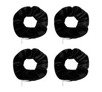 4 elastici per capelli da donna, in velluto, con cerniera, gadget da viaggio, elastici per capelli segreti, morbidi per coda di cavallo, elastici per capelli con testa a sfera