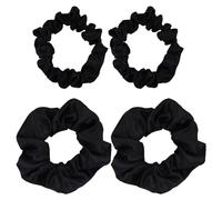 4 elastici per capelli grandi e sottili, da donna, in raso, antiscivolo, senza tracce, anti-crespo, per coda di cavallo, per ragazze e adulti (grandi e piccoli)