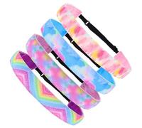 4 Elastici per Capelli per Ragazze e Bambini, Fascia per il Sudore per la Corsa, Sportiva Antiscivolo, Colorata alla Moda