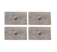 4 Elettrodi adesivi corpo rettangolari grandi 14 x 7,5Cm fiab clip bottone ricambi elettrostimolatore