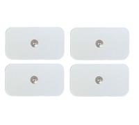 4 Elettrodi adhesive patches in Foam rettangolari 4,5x8cm con clip standard 4mm