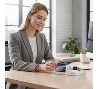 4 En 1 Wireless Charging Dock - Nightstand Multi-Device Station, Quick Power Delivery, Alarm Clock Function, Compact Smart Organizer | Bedroom Desk Setup, Office Workstation, Vehicle Travel Utility