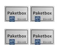 4 Etichette Adesive per Scatola Pacchi - Etichetta Argentata, Resistente alle Intemperie, Facile da Installare, Autoadesivo Duraturo per Consegna e Spedizione