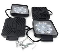 4 FARI 27W Faretto a 9 Led 10-30V Lampada Lavoro Auto Barca Camion Suv Quadrato