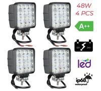 4 FARI PROIETTORE LED 48W OFF ROAD LUCE DI LAVORO SUPPLEMENTARE 12V - 24V IP67 [EEK: A++]