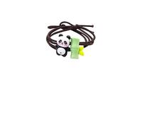 4 fasce for capelli simpatico cartone animato piccolo panda for ragazze. Fascia elastica versatile for coda di cavallo alta(Shypanda bamboo)