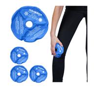 4 fasce ghiaccio ginocchio cuscinetto termico terapia caldo freddo blu tondi