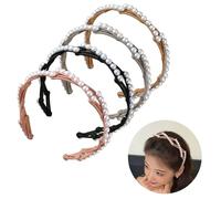 4 fasce per capelli retrattili tascabili, telescopiche pieghevoli e portatili, fascia antiscivolo per donne, lavaggio, trucco, attività all'aperto, viaggi, accessori per capelli alla moda