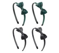 4 fasce per capelli verdi, fascia per capelli, con fiocco piegato, fascia carina per bambini, accessorio per capelli per ragazze, fascia sottile alla moda, per capelli rotti