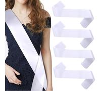 4 fasce vuote in raso vuoto, per fai da te, per decorare fasce fai da te, accessori per feste, compleanni, matrimoni