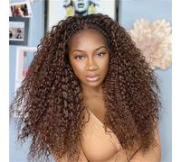 4 Fasci Di Capelli Ondulati 3/4 Pezzi Estensione Capelli Umani Indiani Marrone Scuro Capelli Ricci Remy Da 10 A 24 Pollici