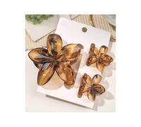 4 fermagli for capelli a forma di banana con fiori carini, for capelli spessi, con forte tenuta antiscivolo(3Pcs B)