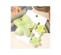4 fermagli for capelli a forma di banana con fiori carini, for capelli spessi, con forte tenuta antiscivolo(3Pcs L)