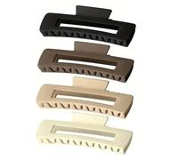 4 fermagli for capelli con mascella di squalo | Tenuta antiscivolo extra large for capelli spessi | Set di accessori for capelli in tinta unita, strumenti for di cavallo(4pcs coffee 8.5cm)