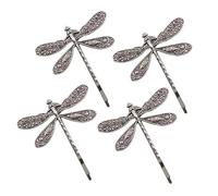 4 fermagli per capelli a forma di libellula argentata, stile retrò, per matrimonio, copricapo da sposa, accessori per capelli per ragazze e signore, forcine per capelli francesi