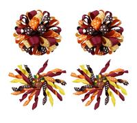 4 fermagli per capelli con fiocco per capelli in tacchino per ragazze adolescenti autunnali vacanze festive, accessori decorativi per vestiti da festa per bambini