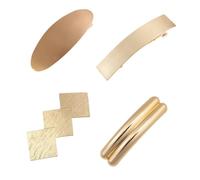 4 Fermagli Per Capelli Dorati, Fermagli Per Capelli A Piastra Grande, Fermagli Per Capelli Francesi, Fermagli Laterali Antiscivolo, Accessori Per Capelli Dorati Lucidi
