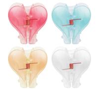 4 fermagli per capelli in plastica per una presa forte: morsetto antiscivolo a forma di cuore