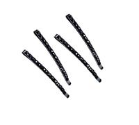 4 fermagli per capelli neri con strass, forcine lucide, decorazione per capelli da donna, accessori per capelli in metallo