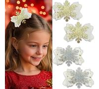 4 fermagli per capelli per il giorno di Natale sonw per bambine e ragazze carine renna corna di Babbo Natale pan di zenzero accessori per capelli xuehua