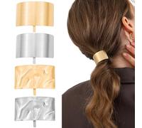 4 fermagli per capelli rettangolari in lava, per coda di cavallo, in metallo, per capelli lunghi, coda di cavallo, accessori decorativi per donne