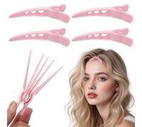 4 fermagli per capelli rosa volumizzanti, fermagli volumizzanti per capelli da donna, strumento per sollevare le radici e dare volume alla frangia, strumento per capelli senza pieghe, effetto