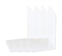 4 fermalibri in acrilico a forma di L, fermalibri decorativi, fermalibri per biblioteca, ufficio, estremità in acrilico, tappo decorativo
