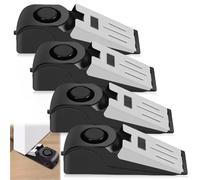 4 fermaporta, allarme da 120 dB, allarme d'ingresso portatile rumoroso, fermaporta con gomma antiscivolo e allarme, cuneo per porta, antifurto, sicurezza residenziale