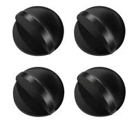 4 fermaporta autoadesivi per pavimento, lucidati, ovali, a mezza luna, protezione da parete, con colla, per uso domestico e ufficio (nero)