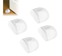 4 Fermaporte Trasparenti Autoadesivi per Pavimento, Bloccaporte Adesivo per Tutti i Pavimenti Durì, Protezione per Pareti e Mobili