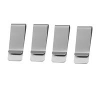 4 fermasoldi in acciaio inox, minimalista, sottile, per contanti e carte, clip da tasca resistente con finitura argento spazzolato, Argento, 20mm*52mm, Classico