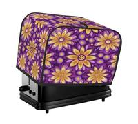 4 fette di copertura per tostapane giallo viola geometrico fiori piccoli elettrodomestici tostapane copertura antipolvere regali cucina