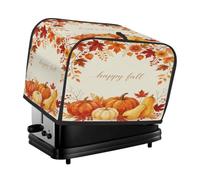 4 fette di copertura per tostapane Happy Fall Pumpkins | Protezione da polvere e impronte digitali, piccolo elettrodomestico da cucina a prova di polvere per macchina del pane