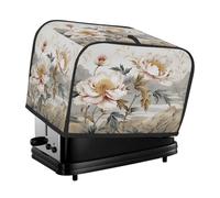 4 fette di copertura per tostapane vintage bianco peonia fiore piccolo elettrodomestico tostapane copertura antipolvere regali cucina