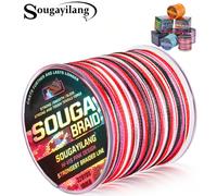 4 fili intrecciati in PE - Lenza da pesca da 300m multicolore mimetica | Lenza principale per pesca in mare e surf, idea regalo perfetta: ideale per pescatori in occasioni come la Festa del Papà, Nata